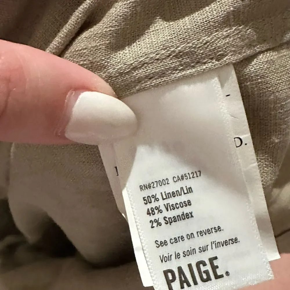 PAIGE NWT Men’s Ferrell Shirt in the color Soft Tan size Small